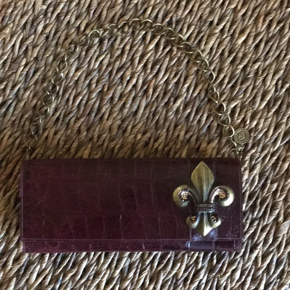 Leatherock bag. Envelope style. Burgundy.